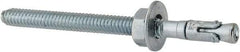Powers Fasteners - 1/4" Diam, 1/4" Drill, 3-1/4" OAL, Wedge Expansion Concrete Anchor - 1018 Steel, Zinc-Plated Finish, Hex Nut Head, Hex Drive, 2-1/4" Thread Length - Exact Tool & Supply