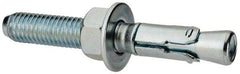 Powers Fasteners - 1/2" Diam, 1/2" Drill, 3-3/4" OAL, Wedge Expansion Concrete Anchor - 1018 Steel, Zinc-Plated Finish, Hex Nut Head, Hex Drive, 2" Thread Length - Exact Tool & Supply