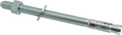 Powers Fasteners - 3/4" Diam, 3/4" Drill, 10" OAL, 1-1/2" Min Embedment Wedge Expansion Concrete Anchor - 1018 Steel, Zinc-Plated Finish, Hex Nut Head, Hex Drive, 7-1/2" Thread Length - Exact Tool & Supply