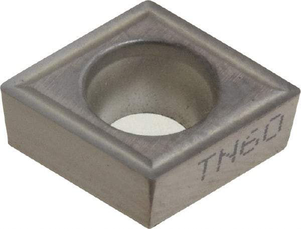 Kyocera - CCGT32.51 Grade TN60 Cermet Turning Insert - TiCN/NbC Finish, 80° Diamond, 3/8" Inscr Circle, 5/32" Thick, 1/64" Corner Radius - Exact Tool & Supply