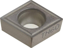 Kyocera - CCGT32.51 Grade TN60 Cermet Turning Insert - TiCN/NbC Finish, 80° Diamond, 3/8" Inscr Circle, 5/32" Thick, 1/64" Corner Radius - Exact Tool & Supply