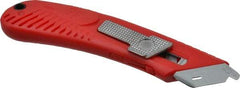 PHC - Springback Safety Cutter - 1-11/16" Steel Blade, Red ABS Handle, 1 Blade Included - Exact Tool & Supply