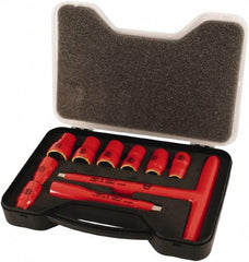 Wiha - 11 Piece 1/4" Drive Socket Set - 6 Points, 3/16" to 9/16" Range, Inch Measurement Standard - Exact Tool & Supply