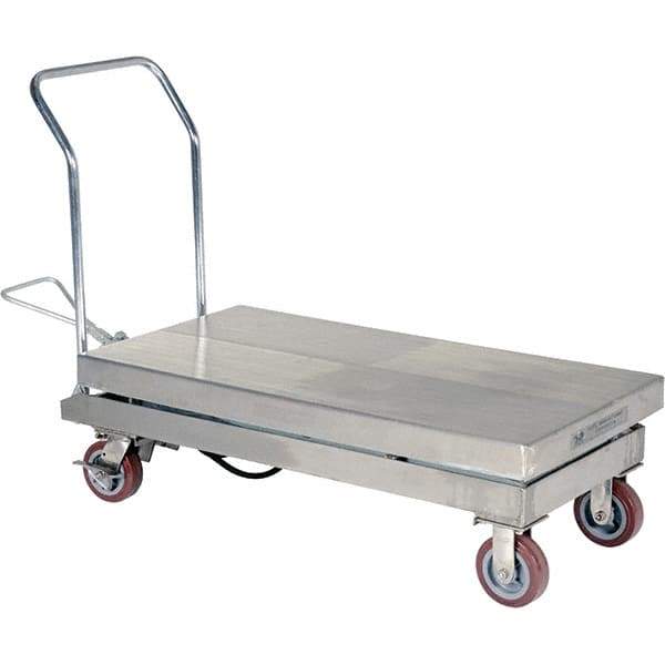 Vestil - 2,000 Lb Capacity Hydraulic Scissor Lift - 15" to 39" Lift Height, 47" Platform Length x 24" Platform Width - Exact Tool & Supply