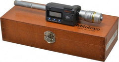 Mitutoyo - 0.5" to 0.65", IP65, TiN Finish, Electronic Inside Micrometer - 0.00005" Resolution, 0.0001" Accuracy - Exact Tool & Supply