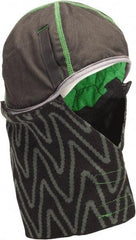 MSA - Universal Size, Black/Gray/Green, Underneath Hard Hat Winter Liner - Long Neck with Detachable Bottom Length, 3 Layer - Exact Tool & Supply