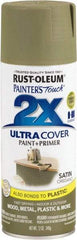 Rust-Oleum - Oregano, Satin, Enamel Spray Paint - 8 Sq Ft per Can, 12 oz Container, Use on Multipurpose - Exact Tool & Supply