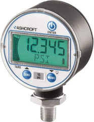 Ashcroft - 2-1/2" Dial, 1/4 Thread, 0-30 Scale Range, Pressure Gauge - Lower Connection Mount, Accurate to ±0.25% of Scale - Exact Tool & Supply