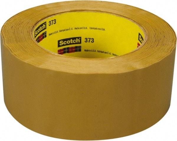 3M - 3" x 55 Yd Natural (Color) Rubber Adhesive Sealing Tape - Polypropylene Film Backing, 2.5 mil Thick, 60 Lb Tensile Strength, Series 373 - Exact Tool & Supply