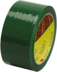 3M - 2" x 55 Yd Green Rubber Adhesive Sealing Tape - Polypropylene Film Backing, 2.5 mil Thick, 60 Lb Tensile Strength, Series 373 - Exact Tool & Supply