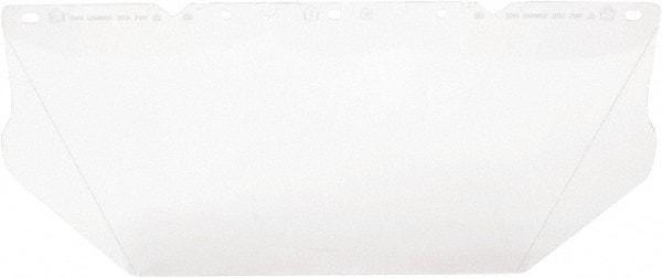 MSA - UV Protection Clear Polycarbonate Face Shield - 8" High x 17" Wide x 0.04" Thick, Compatible with MSA V-Gard Hard Hats & MSA V-Gard Frames - Exact Tool & Supply