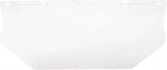 MSA - UV Protection Clear Polycarbonate Face Shield - 8" High x 17" Wide x 0.04" Thick, Compatible with MSA V-Gard Hard Hats & MSA V-Gard Frames - Exact Tool & Supply