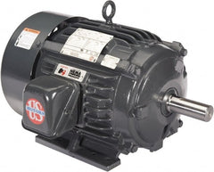 US Motors - 20 hp, TEFC Enclosure, No Thermal Protection, 1770, 1460 RPM, 208-230/460 & 190/380 Volt, 60/50 Hz, Three Phase Premium Efficient Motor - Exact Tool & Supply