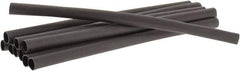 3M - 6" Long, 3:1, Polyolefin Heat Shrink Electrical Tubing - Black - Exact Tool & Supply