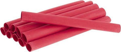 3M - 6" Long, 3:1, Polyolefin Heat Shrink Electrical Tubing - Red - Exact Tool & Supply