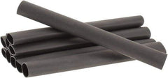 3M - 6" Long, 3:1, Polyolefin Heat Shrink Electrical Tubing - Black - Exact Tool & Supply
