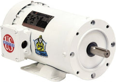 US Motors - 3 hp, TEFC Enclosure, No Thermal Protection, 1765, 1455 RPM, 208-230/460 & 190/380 Volt, 60/50 Hz, Three Phase Premium Efficient Motor - Exact Tool & Supply