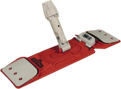 Unger - 15-3/4" Long x 4-1/4" Wide Nylon Plastic Flat Mop Holder - Red & Gray, Socket/Pin - Exact Tool & Supply
