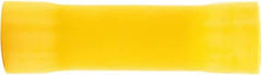 3M - 12 to 10 AWG Compatible, Vinyl Fully Insulated, Crimp-On Butt Splice Terminal - 2 Wire Entries, 1.08" OAL, Yellow - Exact Tool & Supply