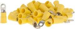 3M - 12-10 AWG Partially Insulated Crimp Connection Circular Ring Terminal - #6 Stud, 1.03" OAL x 0.38" Wide, Copper Contact - Exact Tool & Supply