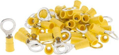 3M - 12-10 AWG Partially Insulated Crimp Connection Circular Ring Terminal - 3/8" Stud, 1.26" OAL x 0.53" Wide, Copper Contact - Exact Tool & Supply