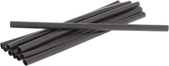 3M - 6" Long, 2:1, Polyolefin Heat Shrink Electrical Tubing - Black - Exact Tool & Supply