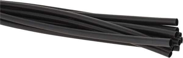 3M - 48" Long, 2:1, Polyolefin Heat Shrink Electrical Tubing - Black - Exact Tool & Supply