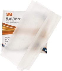 3M - 6" Long, 2:1, Polyolefin Heat Shrink Electrical Tubing - Clear - Exact Tool & Supply
