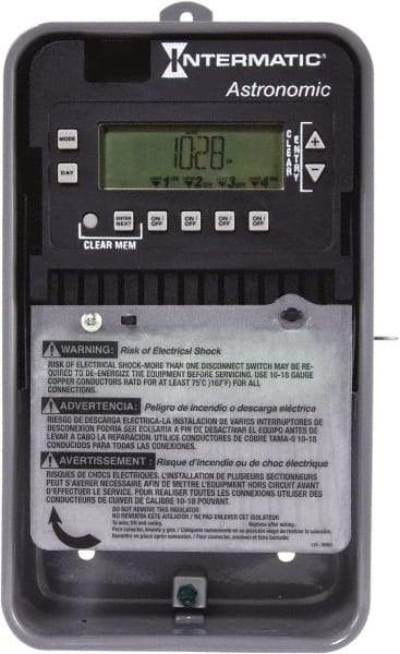 Intermatic - Astronomical Indoor/Outdoor Digital Electronic Timer Switch - 56 On/Off per wk, 120/208/240/277 VAC, 50/60 Hz, - Exact Tool & Supply