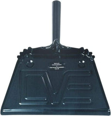 Ability One - 13" Wide Handheld Dustpan - Steel Body, 4" Handle, Black - Exact Tool & Supply