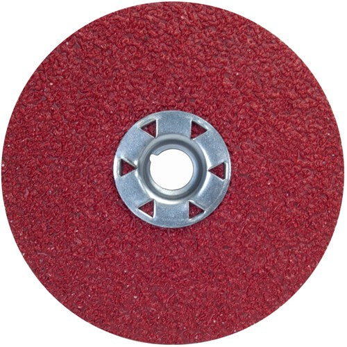 ‎7″ × 5/8″-11 Red Heat F981 Fiber Disc 60 Grit Ceramic Alumina - Exact Tool & Supply