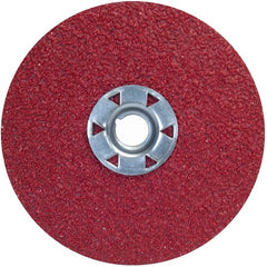 ‎7″ × 5/8″-11 Red Heat F981 Fiber Disc 60 Grit Ceramic Alumina - Exact Tool & Supply