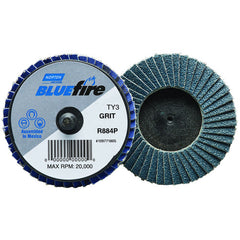 2″ BlueFire Plastic Flat Mini Flap Disc TR (Type III) Type 27 P40 Grit R884P1 Zirconia Alumina - Exact Tool & Supply