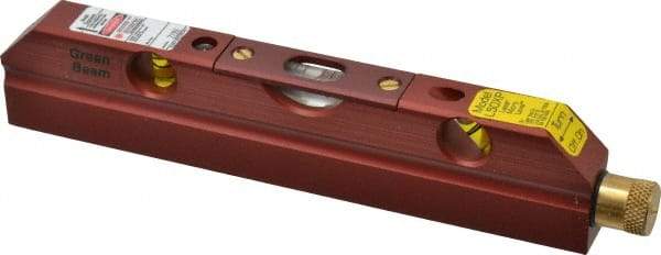 Laser Tools Co. - 1 Beam 500' Max Range Torpedo Laser Level - Green Beam, 1/8" at 100' Accuracy, 6-3/4" Long x 1-3/8" Wide x 5/8" High, Battery Not Included - Exact Tool & Supply