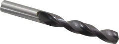 Accupro - 14mm 140° Solid Carbide Jobber Drill - AlTiN Finish, Right Hand Cut, Spiral Flute, Straight Shank, 138mm OAL, Standard Point - Exact Tool & Supply