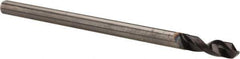 Accupro - 1/8" 140° Spiral Flute Solid Carbide Screw Machine Drill Bit - AlTiN Finish, Right Hand Cut, 11.9mm Flute Length, 60mm OAL, Standard Point, Straight Shank, Through Coolant - Exact Tool & Supply