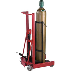 Wesco Industrial Products - 29-1/4" Long x 20" Wide x 54.6" High, Gas Cylinder Caddy - Holds 1 Cylinder, Fits 9-1/2" Diameter Cylinders - Exact Tool & Supply