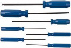 Eklind - 7 Piece, 1.3 to 5mm Ball End Hex Driver Set - Exact Tool & Supply
