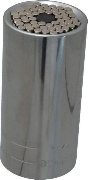Gator Grip - 1/2" Drive, 7/16" Socket, Self Adusting Socket - 6 Points, 3-1/2" OAL - Exact Tool & Supply