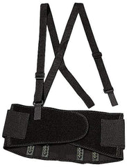 Ergodyne - Size 2XL, Spandex Belt with Adjustable Shoulder Straps - 42 to 46" Waist, Detachable Strap, Black - Exact Tool & Supply