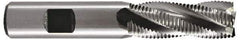 Hertel - 1" Diam, 2" LOC, 5 Flute Cobalt Roughing & Finishing Square End Mill - TiCN Finish, 4-1/4" OAL, 3/4" Shank Diam, Weldon Shank, 30° Helix, Centercutting - Exact Tool & Supply