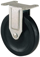 Albion - 3" Diam x 1-1/4" Wide x 3-3/16" OAH Top Plate Mount Rigid Caster - Polyolefin, 270 Lb Capacity, Plain Bearing, 2-1/2 x 3-5/8" Plate - Exact Tool & Supply