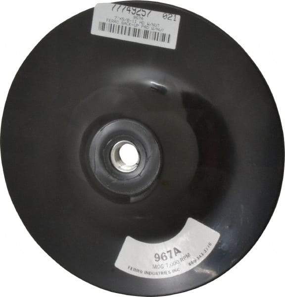 Ferro Industries - 7" Diam Locking Nut Disc Backing Pad - 7,000 RPM - Exact Tool & Supply