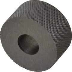 Made in USA - 3/4" Diam, 80° Tooth Angle, Standard (Shape), Form Type High Speed Steel Female Diamond Knurl Wheel - 3/8" Face Width, 1/4" Hole, 128 Diametral Pitch, 30° Helix, Bright Finish, Series KP - Exact Tool & Supply