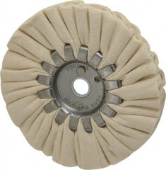 Made in USA - 5" Diam x 1/2" Thick Unmounted Buffing Wheel - 14 Ply, Bias Cut, 1/2" Arbor Hole - Exact Tool & Supply