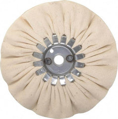 Made in USA - 6" Diam x 1/2" Thick Unmounted Buffing Wheel - 14 Ply, Bias Cut, 5/8" Arbor Hole - Exact Tool & Supply