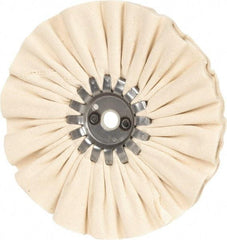 Made in USA - 7" Diam x 1/2" Thick Unmounted Buffing Wheel - 14 Ply, Bias Cut, 5/8" Arbor Hole - Exact Tool & Supply