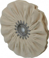 Made in USA - 8" Diam x 1/2" Thick Unmounted Buffing Wheel - 14 Ply, Bias Cut, 5/8" Arbor Hole - Exact Tool & Supply
