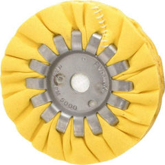 Made in USA - 4" Diam x 1/2" Thick Unmounted Buffing Wheel - 14 Ply, Bias Cut, 1/2" Arbor Hole - Exact Tool & Supply