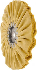 Made in USA - 7" Diam x 1/2" Thick Unmounted Buffing Wheel - 14 Ply, Bias Cut, 5/8" Arbor Hole - Exact Tool & Supply